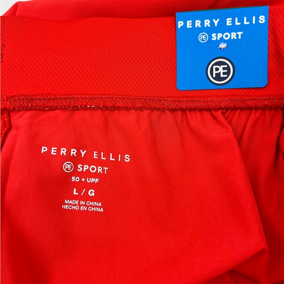 PERRY ELLIS SPORT SHORTS, RED, LARGE, WICKING STRECH FABRIC - Picture 12 of 16